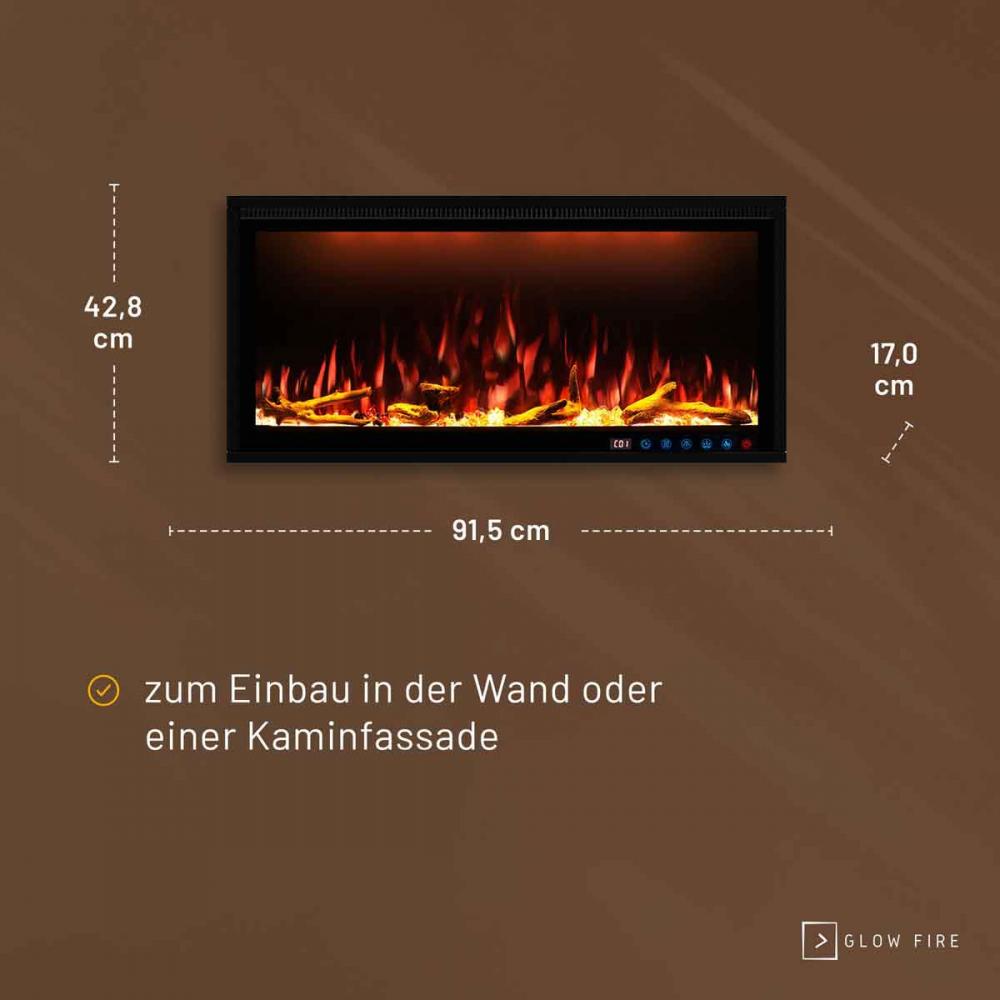 Electric wall fireplace Smart Wall 36